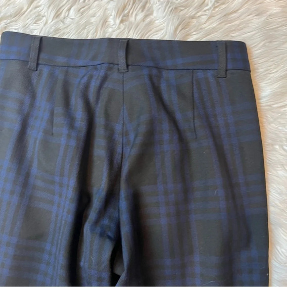NWOT Velvet by Graham & Spencer Plaid Straight Leg Allison Pants Blue Black 4 - Picture 11 of 11